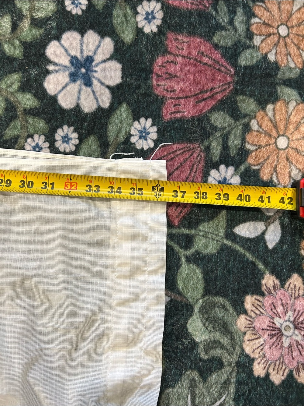 White Ruffled Sheer Window Valance - Picture 8 of 8